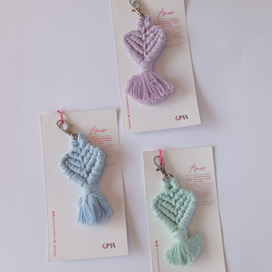 Llavero Corazón Macramé